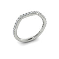 14K White Gold Pave Diamond Womens Matching Wedding Band