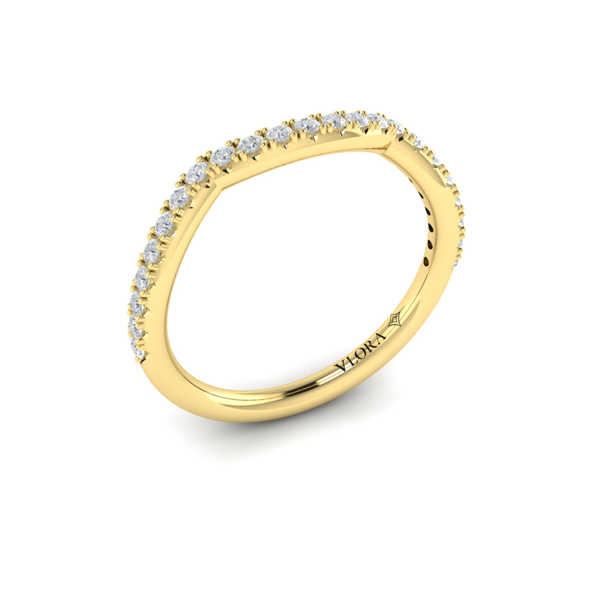14kt Yellow Gold Womens Matching Wedding Band