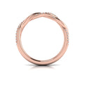 14kt Rose Gold Pave Diamond Womens Wedding Band