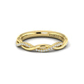 14kt Yellow Gold Pave Diamond Womens Wedding Band