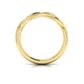 14kt Yellow Gold Pave Diamond Womens Wedding Band