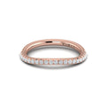 14kt Rose Gold Diamond Womens Matching Wedding Band