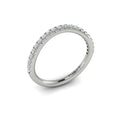 14K White Gold Diamond Womens Matching Wedding Band