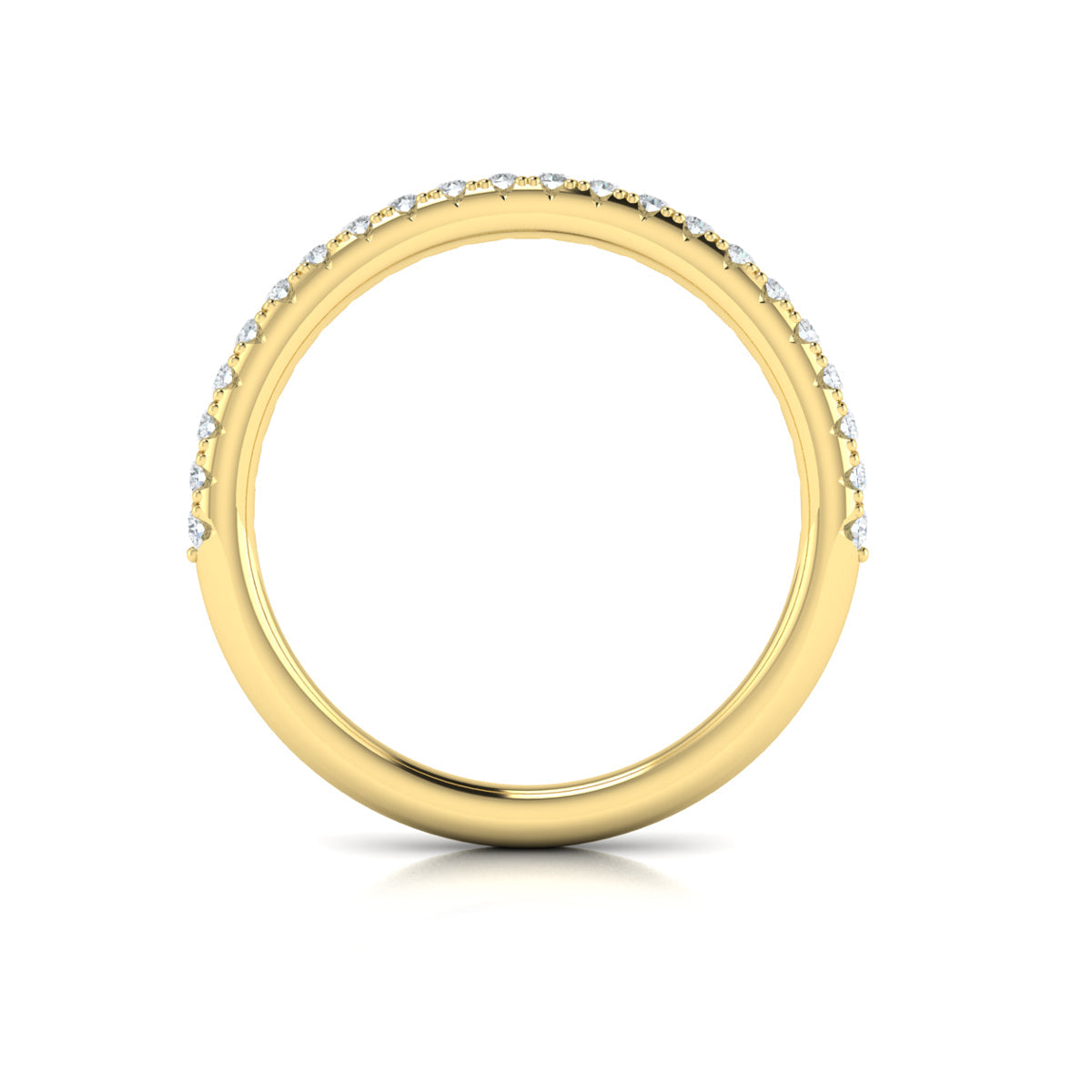 14kt Yellow Gold Diamond Womens Matching Wedding Band