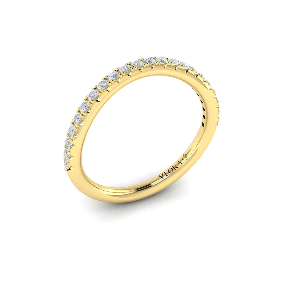 14kt Yellow Gold Diamond Womens Matching Wedding Band