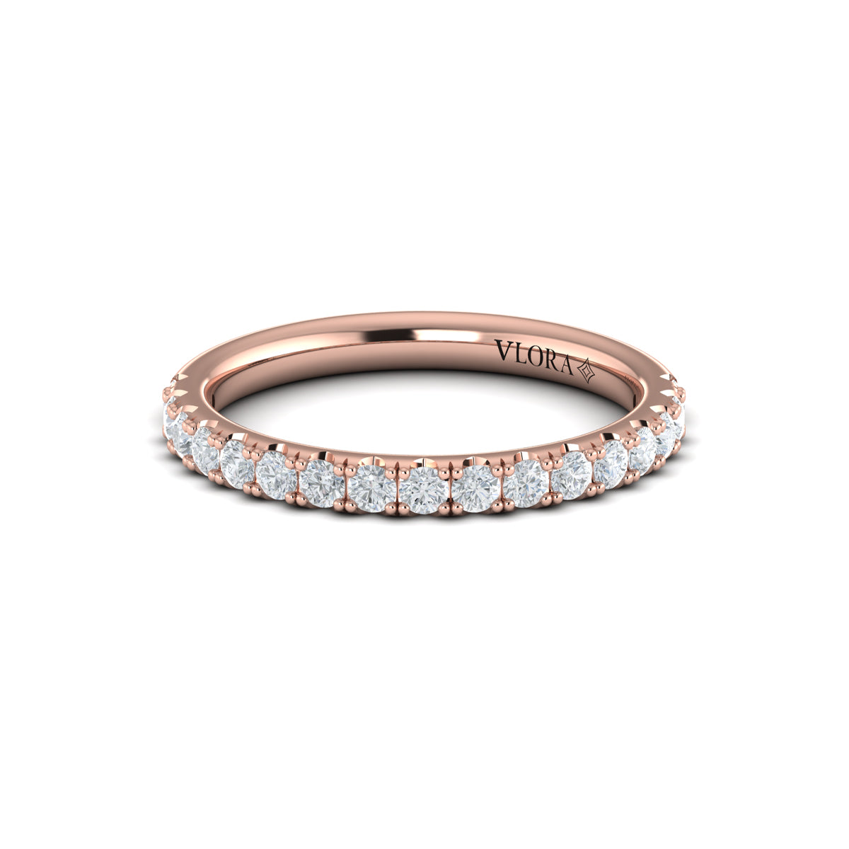 14kt Rose Gold Womens Matching Bridal Wedding Band