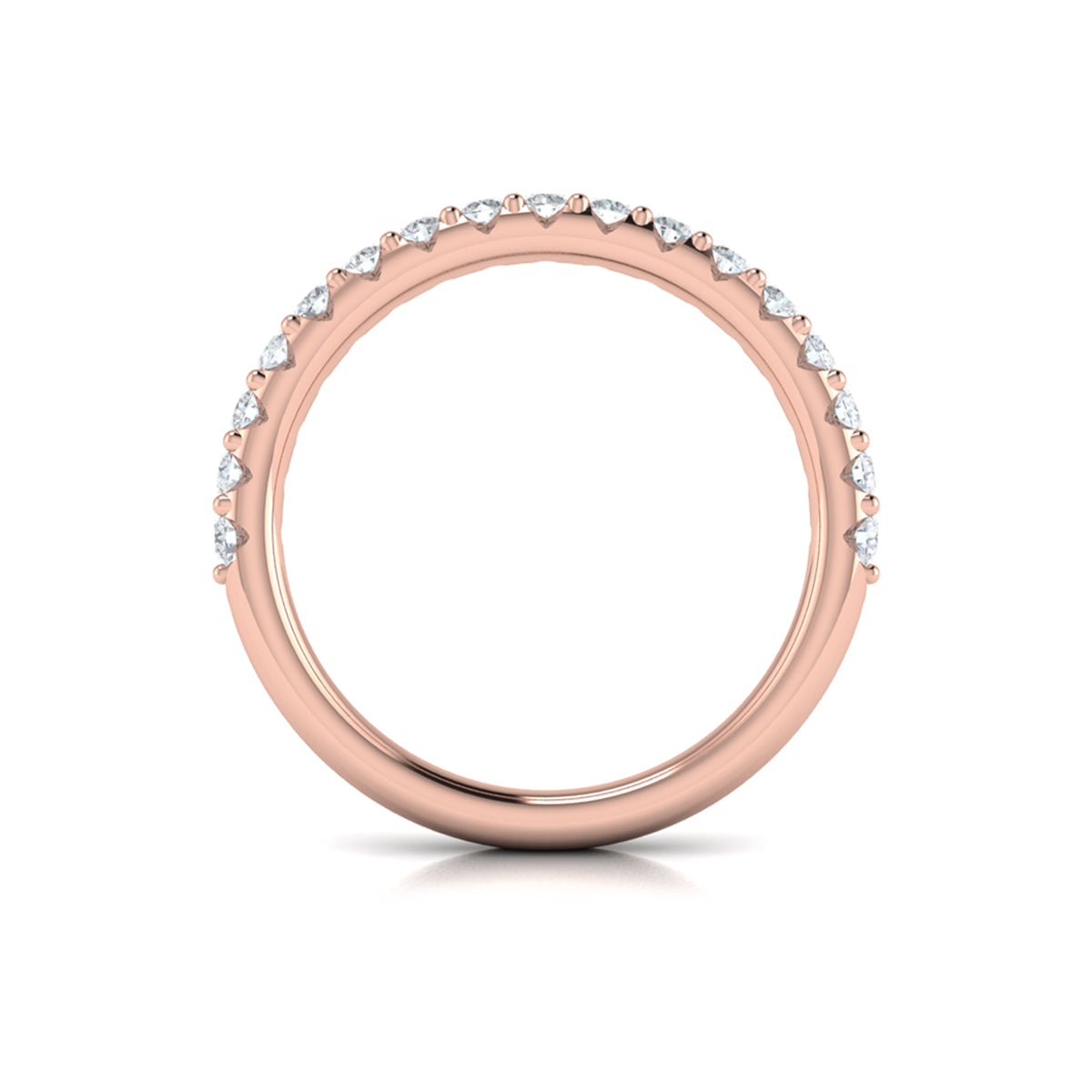 14kt Rose Gold Womens Matching Bridal Wedding Band