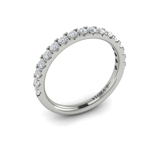 14K White Gold Diamond Womens Matching Wedding Band