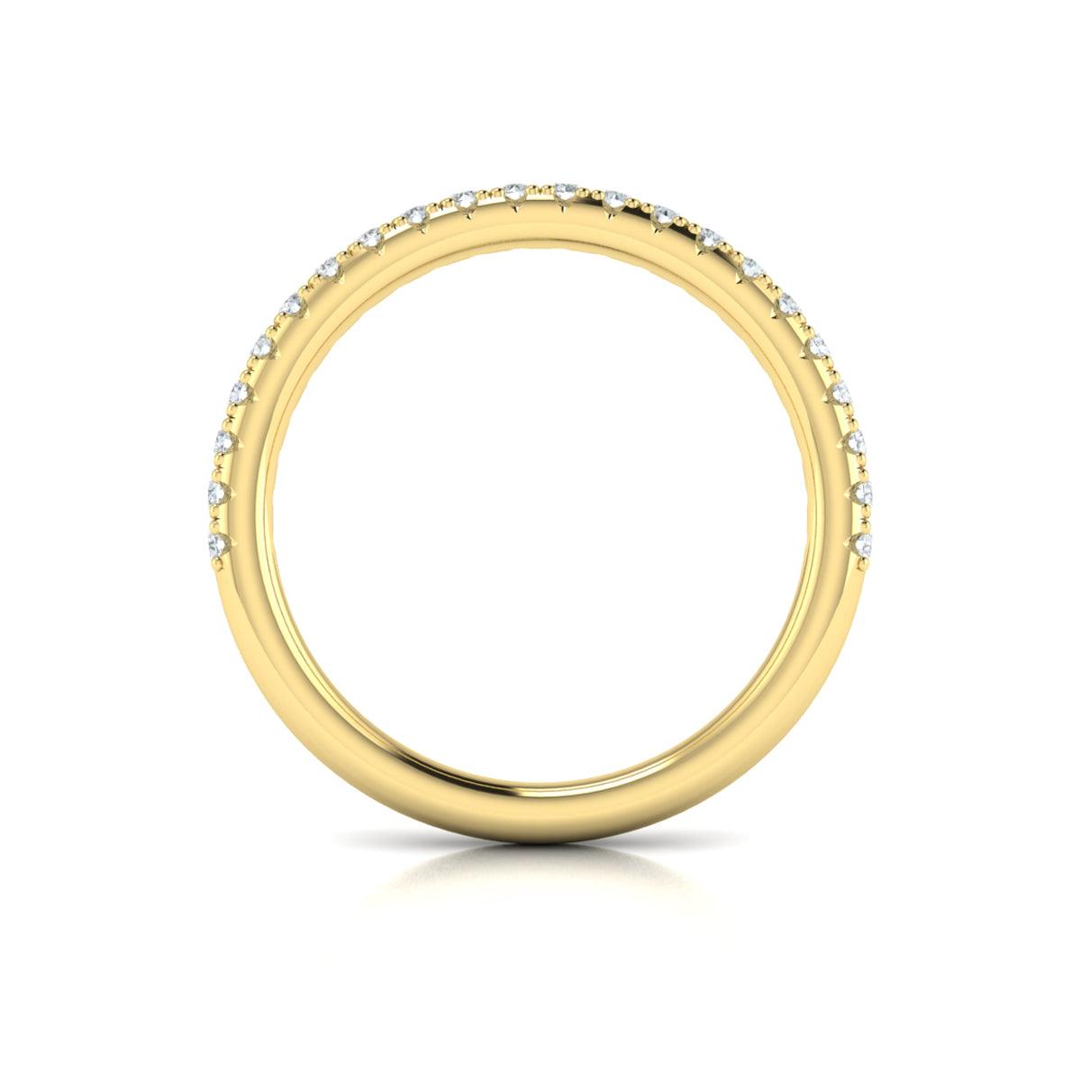 14kt Yellow Gold Womens Diamond Wedding Band