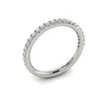 14K White Gold Diamond Womens Matching Wedding Band