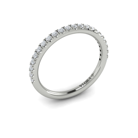 14K White Gold Diamond Womens Matching Wedding Band