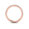 14kt Rose Gold Diamond Womens Matching Wedding Band
