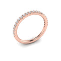 14kt Rose Gold Diamond Womens Matching Wedding Band