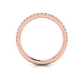 18kt Rose Gold Diamond Womens Matching Wedding Band