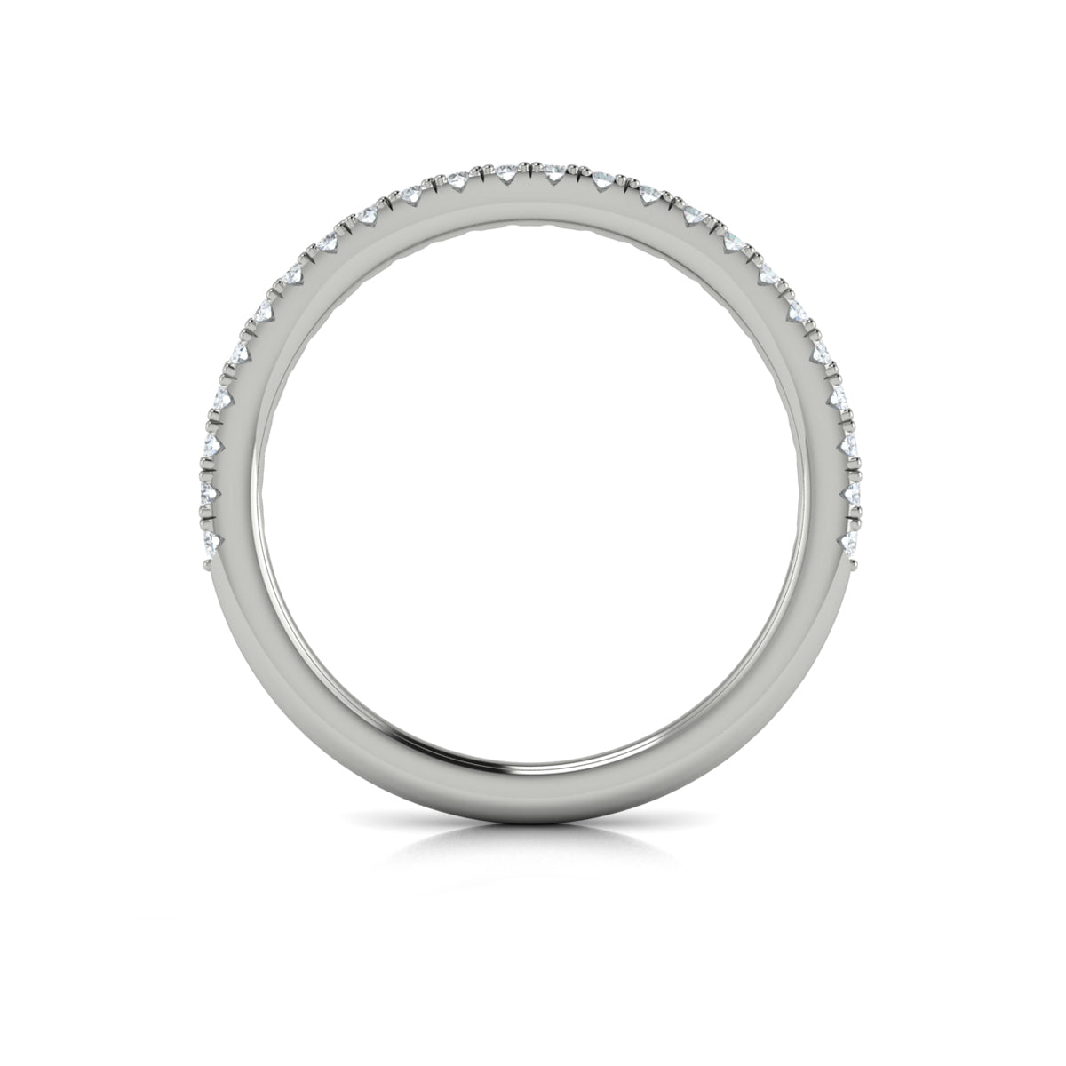 14K White Gold Diamond Matching Wedding Band