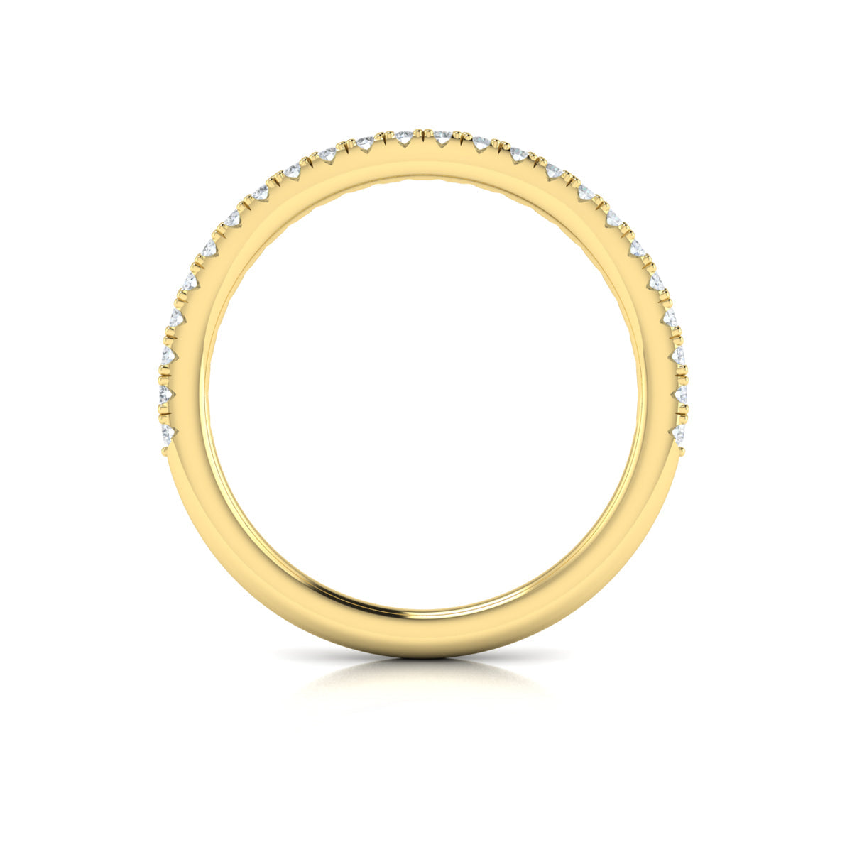 14kt Yellow Gold Diamond Womens Matching Wedding Band