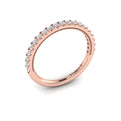 14kt Rose Gold Emerald Cut Diamond Wedding Band