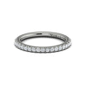 14K White Gold Emerald Cut Diamond Womens Wedding Band