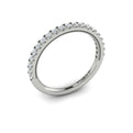 14K White Gold Emerald Cut Diamond Womens Wedding Band