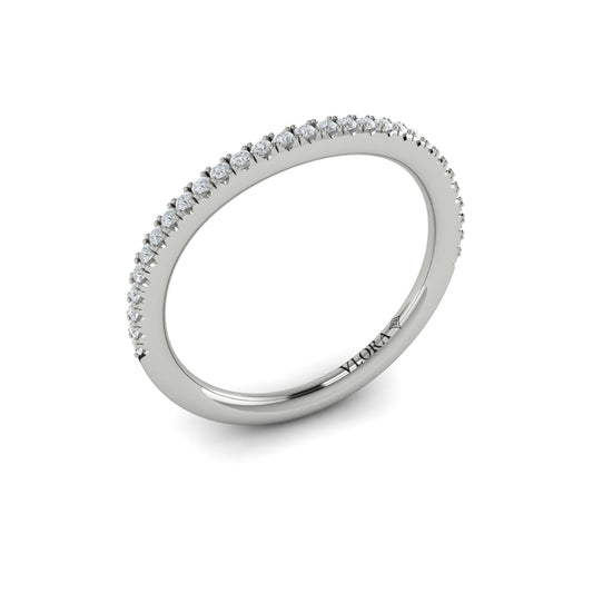 14K White Gold Diamond Womens Matching Wedding Band