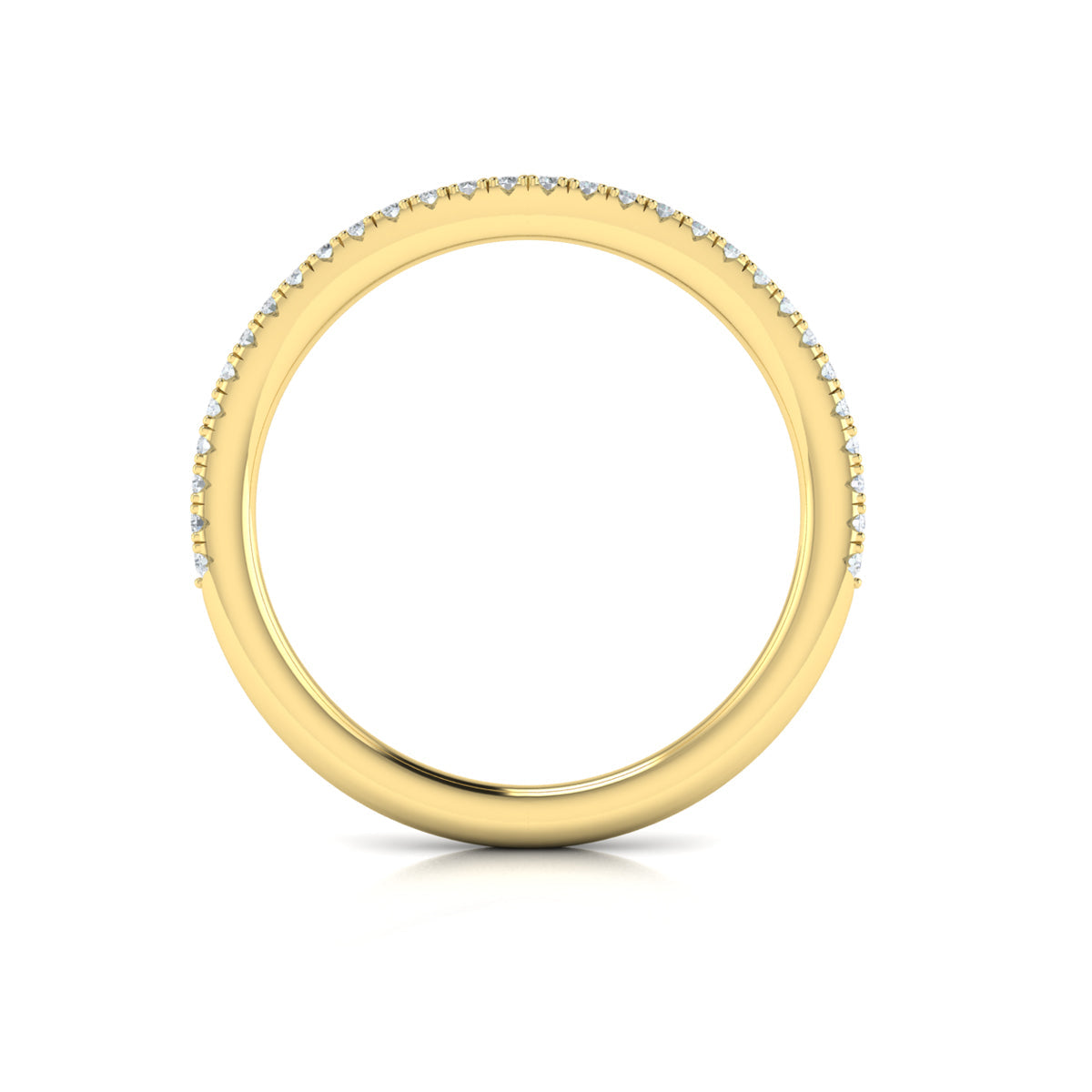 14kt Yellow Gold Diamond Womens Matching Wedding Band