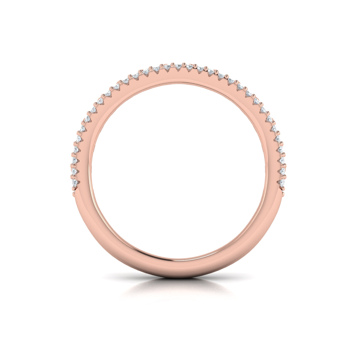 18kt Rose Gold Womens Matching Wedding Band