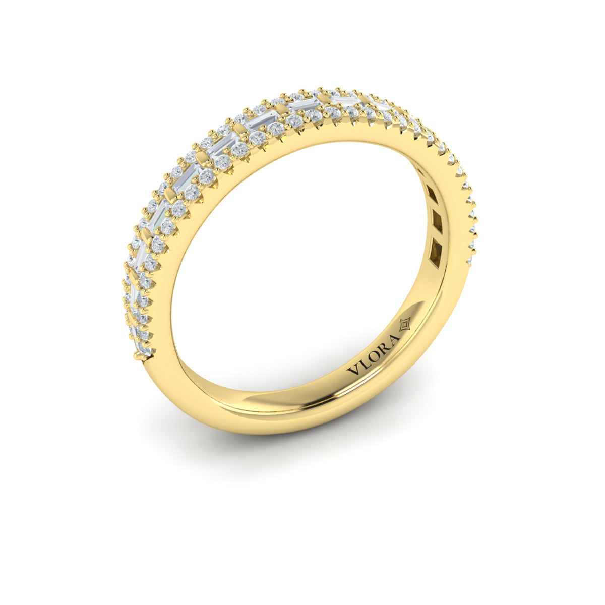 18kt Yellow Gold Womens Matching Bridal Wedding Band