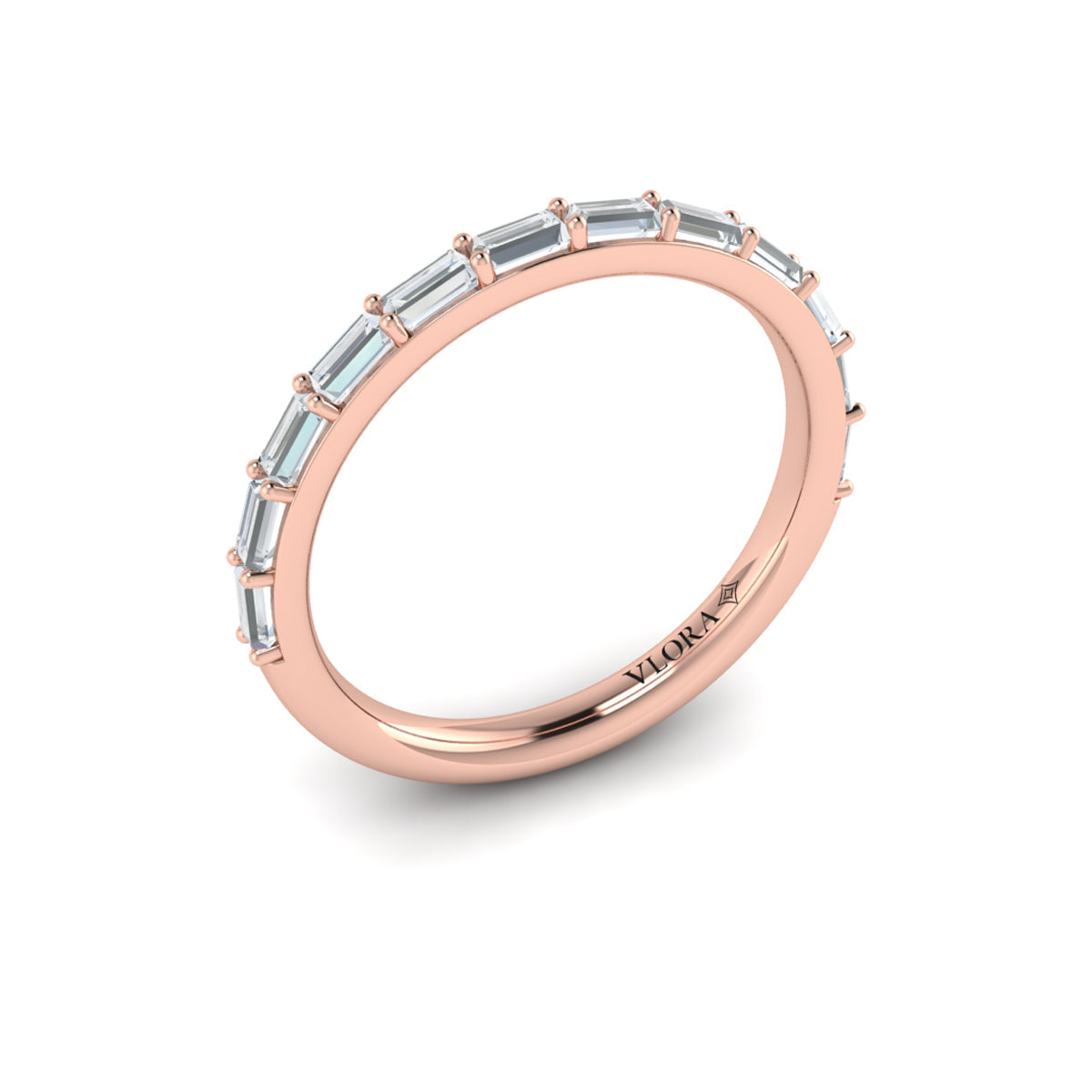 14kt Rose Gold Womens Matching Wedding Band