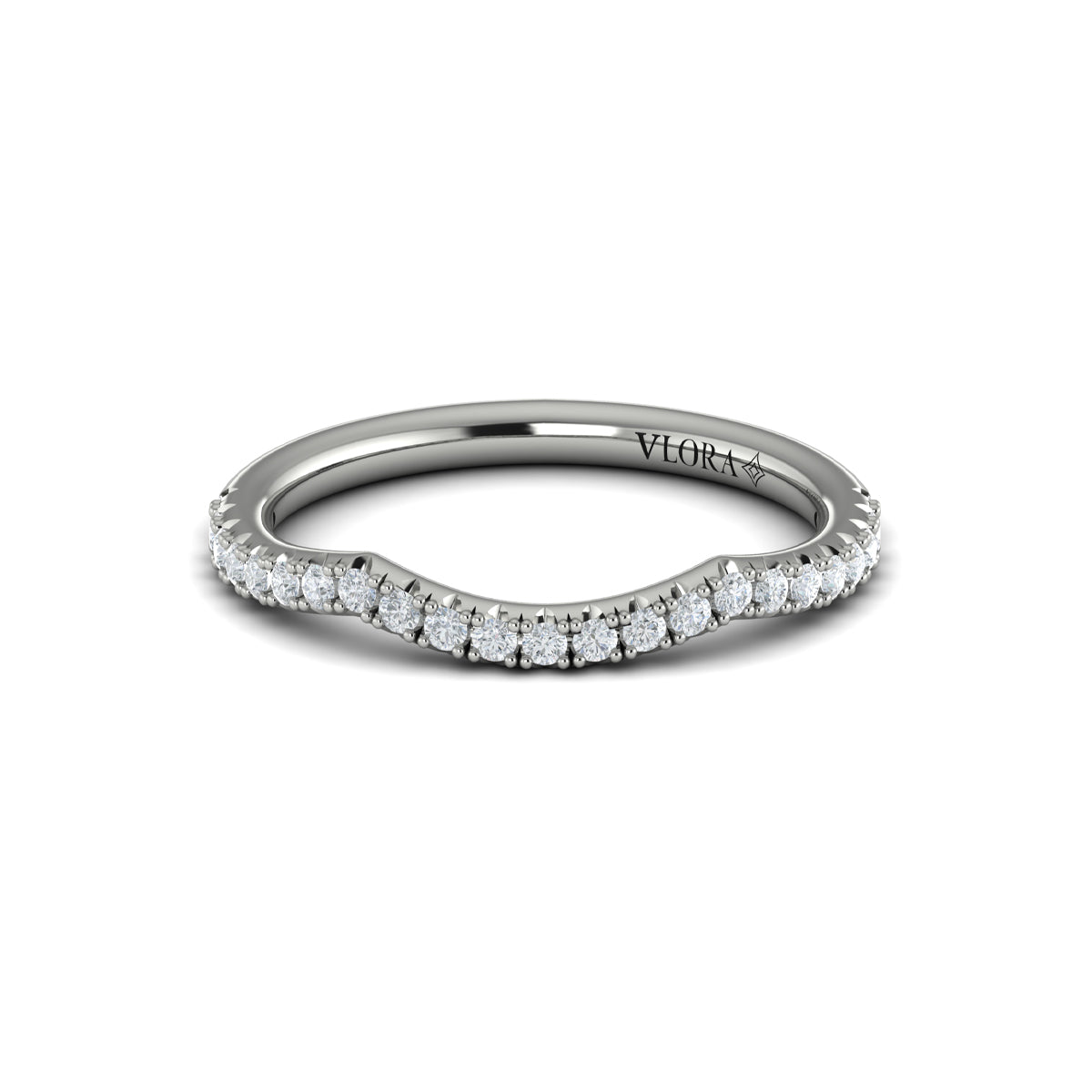 14K White Gold Diamond Matching Wedding Band