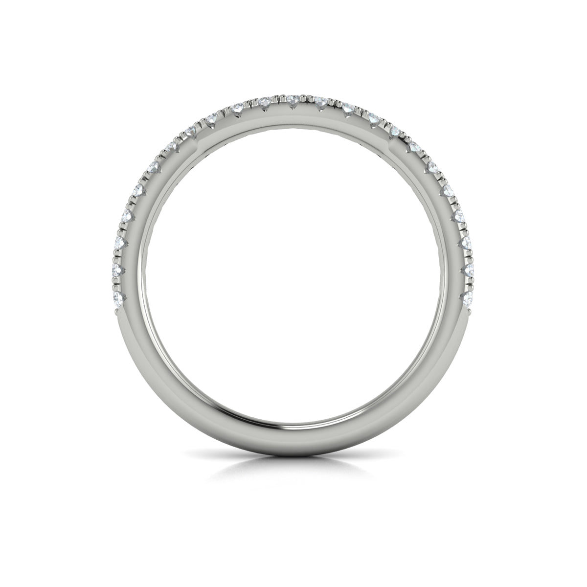 14K White Gold Diamond Matching Wedding Band