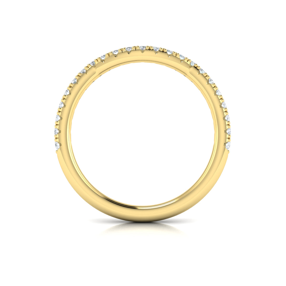 14kt Yellow Gold Diamond Womens Matching Wedding Band