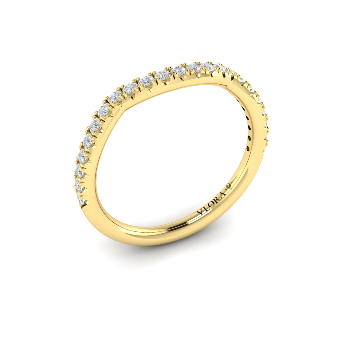 14kt Yellow Gold Diamond Womens Matching Wedding Band