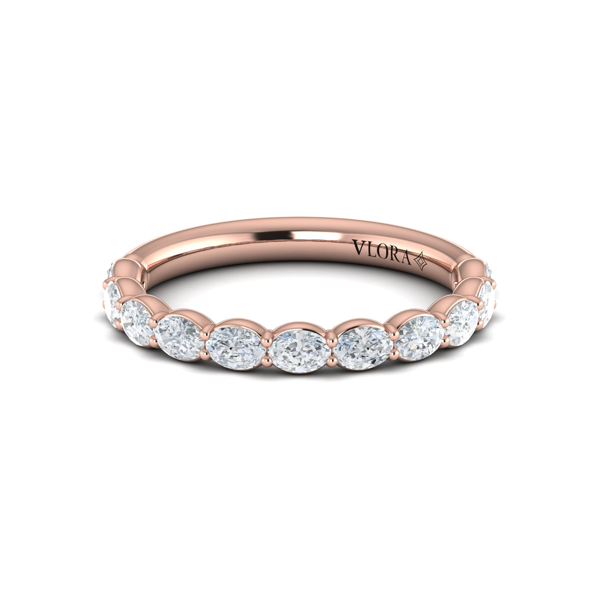 14kt Rose Gold Womens Matching Wedding Band