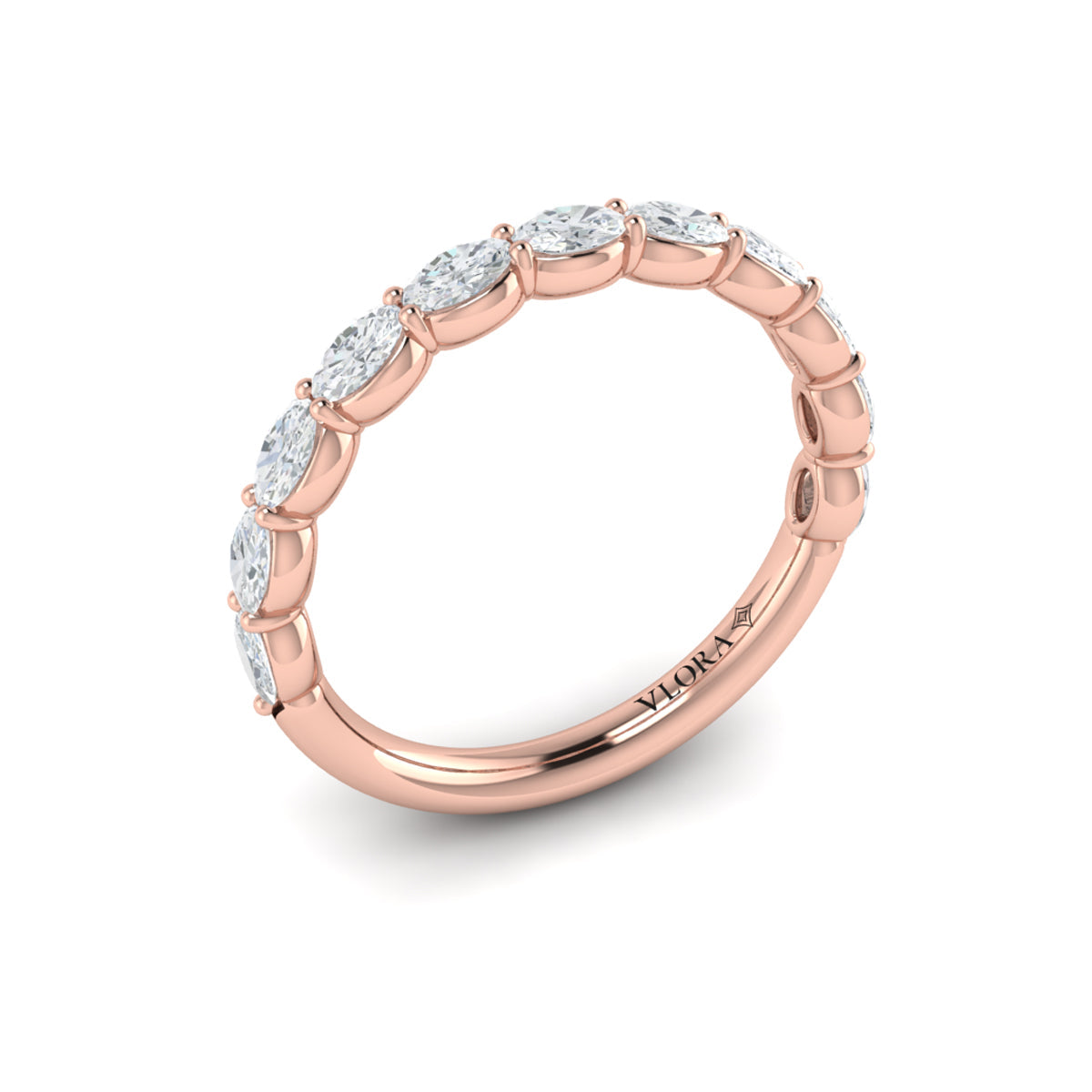 14kt Rose Gold Womens Matching Wedding Band