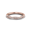 14kt Rose Gold Womens Pear Diamond Matching Wedding Band