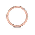 14kt Rose Gold Womens Pear Diamond Matching Wedding Band