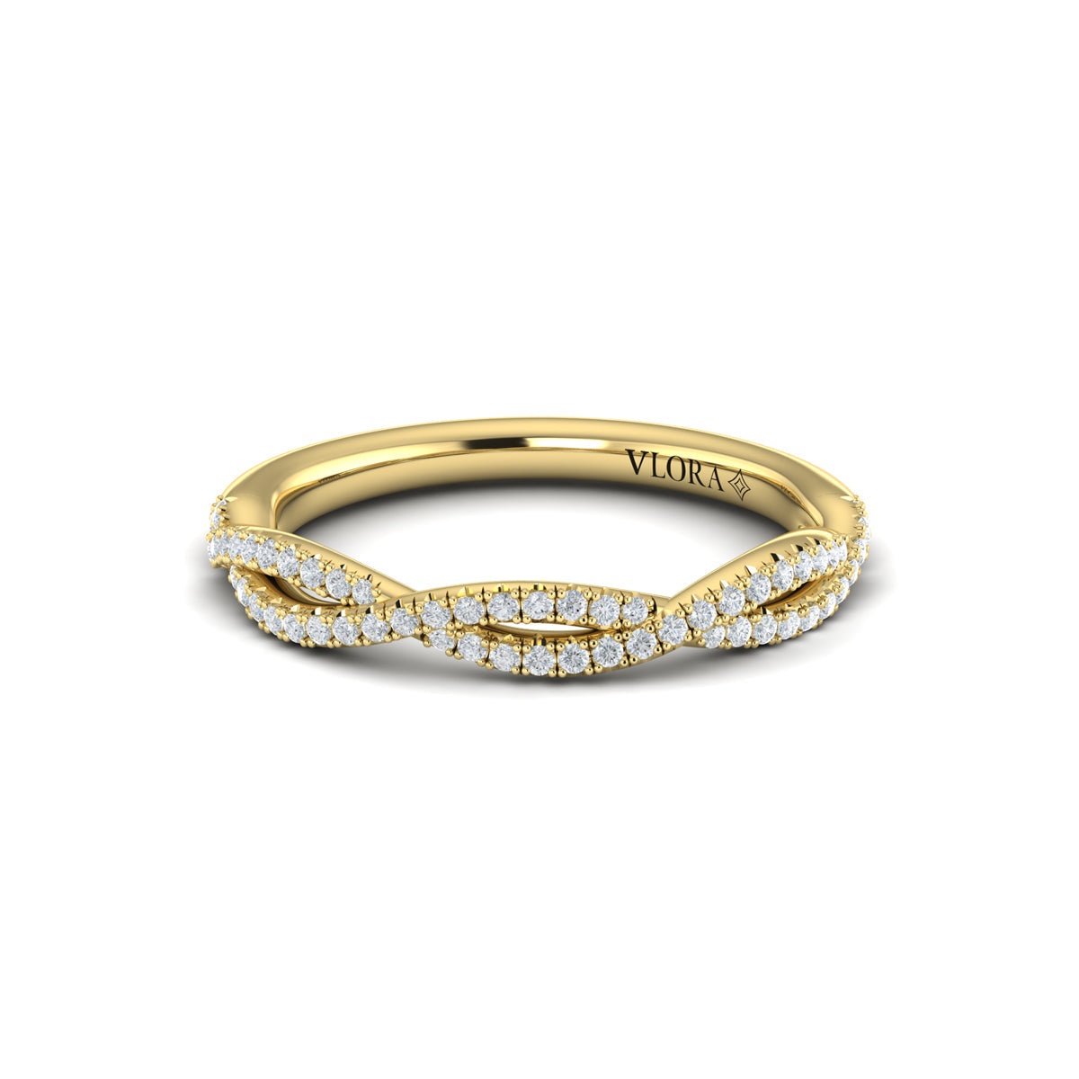 18kt Yellow Gold Womens Matching Wedding Band