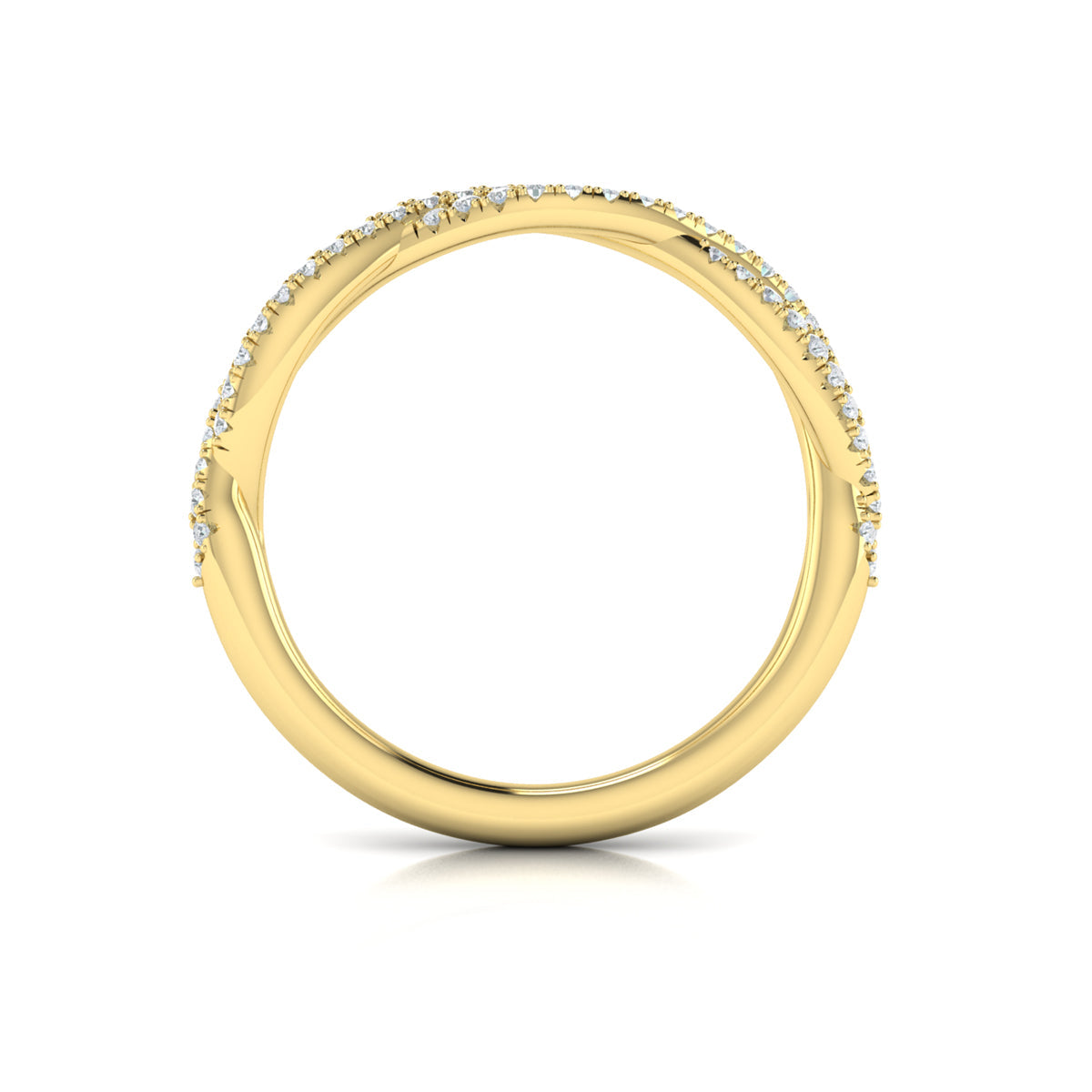 18kt Yellow Gold Womens Matching Wedding Band