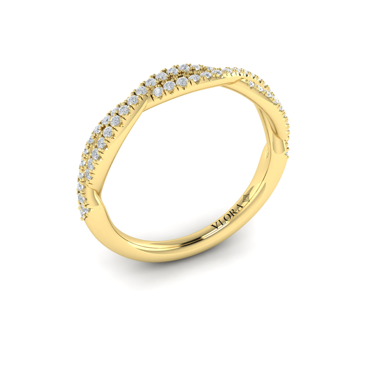 18kt Yellow Gold Womens Matching Wedding Band