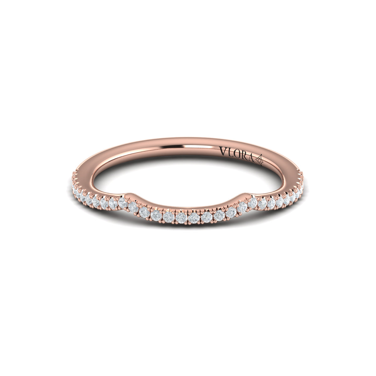 14kt Rose Gold Diamond Matching Wedding Band