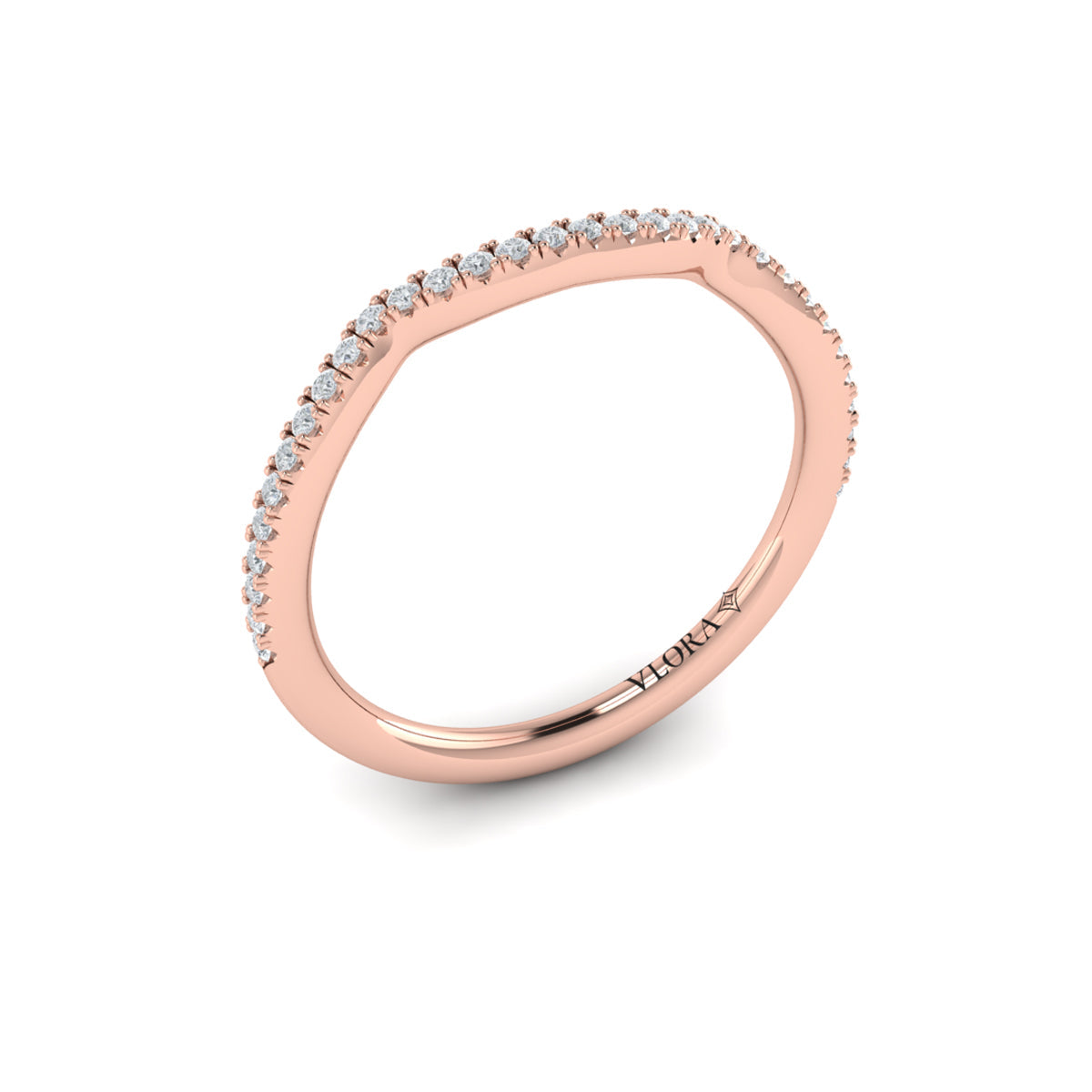 14kt Rose Gold Diamond Matching Wedding Band