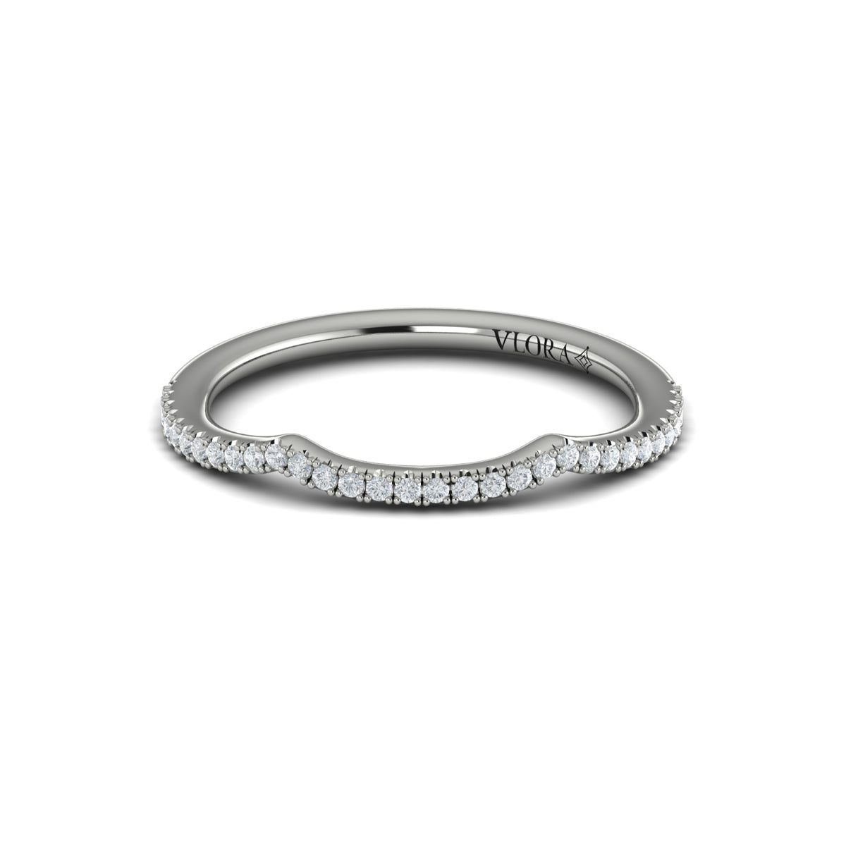 14K White Gold Diamond Matching Wedding Band