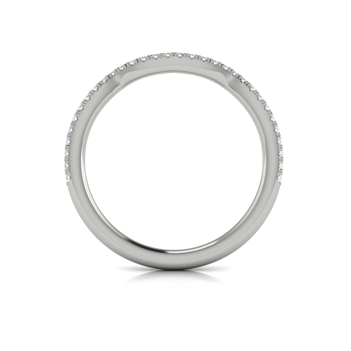 14K White Gold Diamond Matching Wedding Band