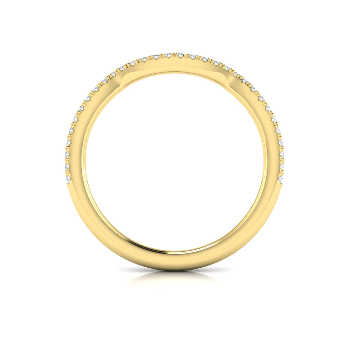 14kt Yellow Gold Diamond Womens Matching Wedding Band