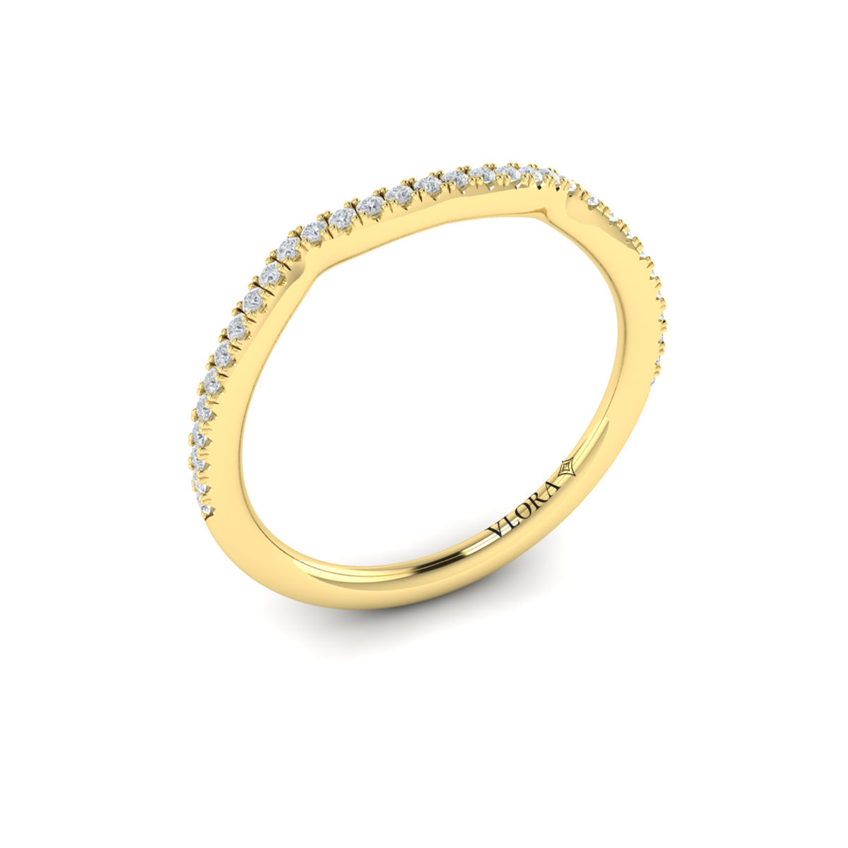 14kt Yellow Gold Diamond Womens Matching Wedding Band
