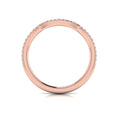 14kt Rose Gold Diamond Womens Matching Wedding Band
