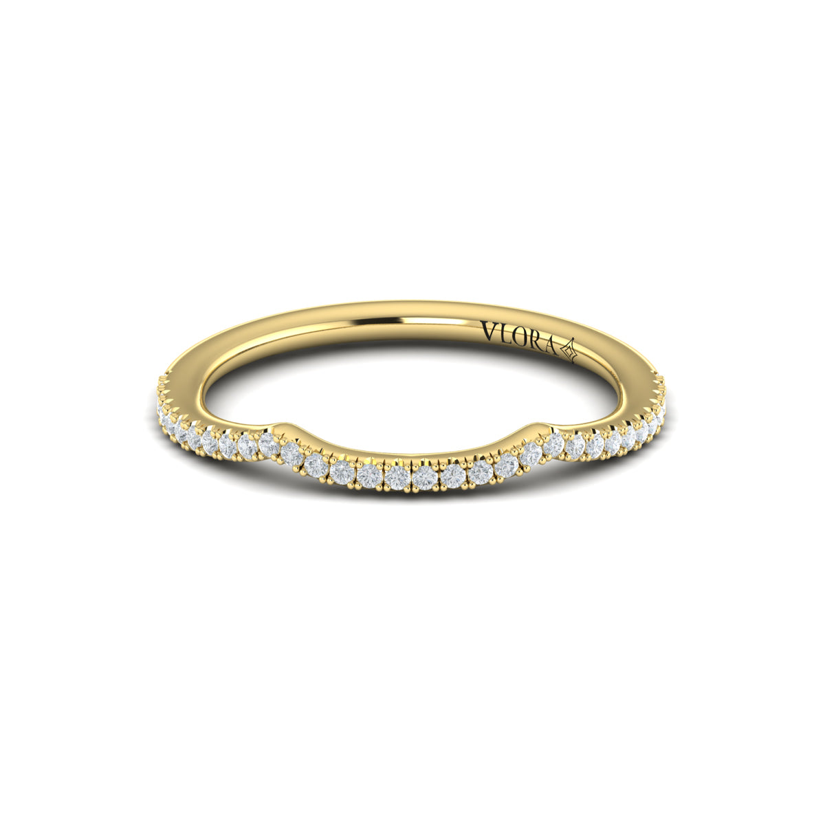 14kt Yellow Gold Womens Diamond Matching Wedding Band