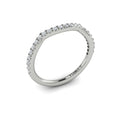 14K White Gold Diamond Womens Matching Wedding Band