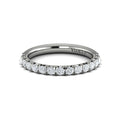 14K White Gold Round Diamond Womens Matching Wedding Band