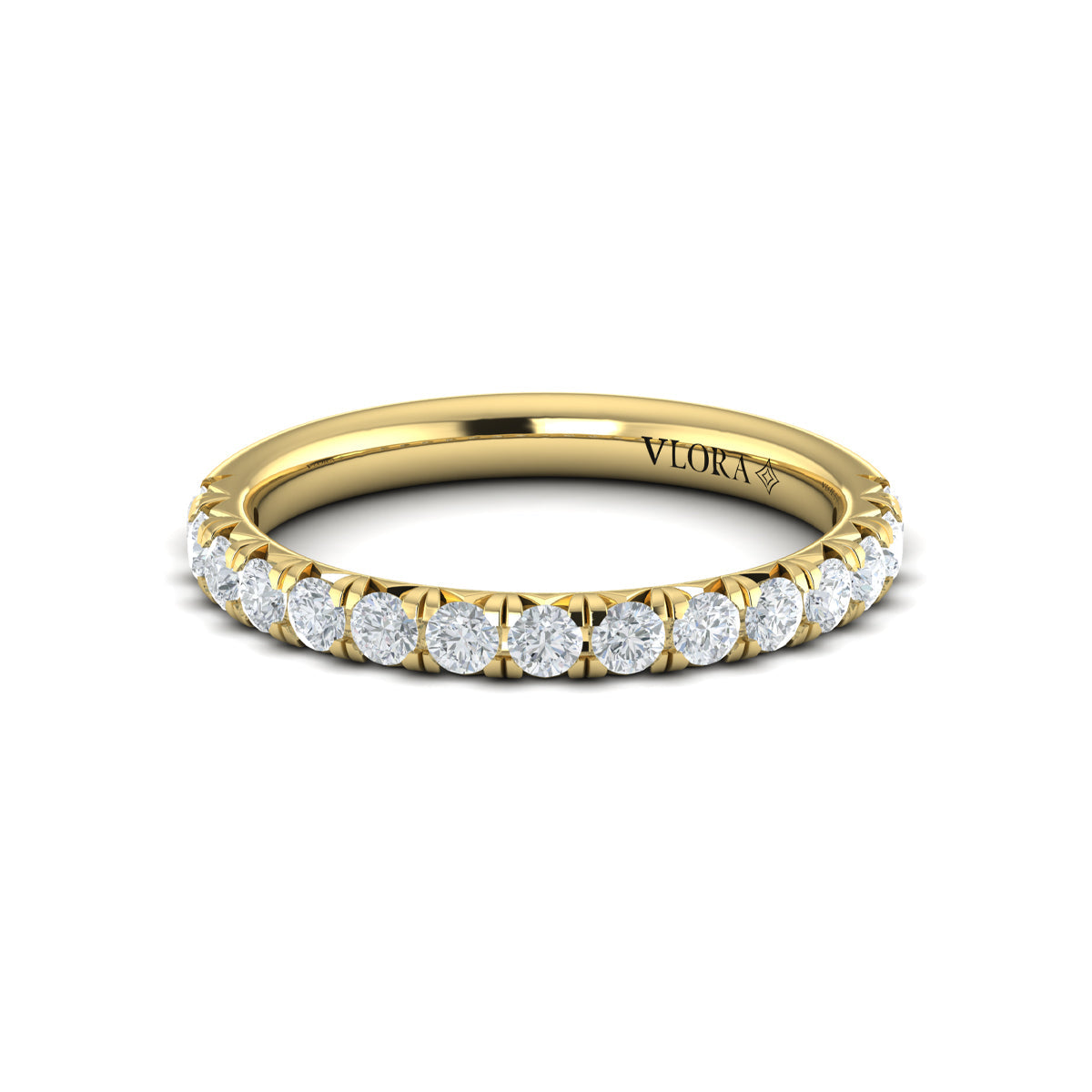 18kt Yellow Gold Womens Diamond Matching Wedding Band